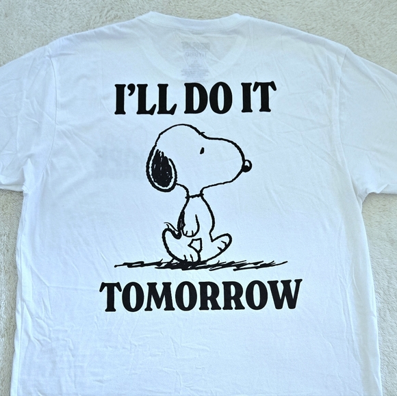 Peanuts🥜 X Hybrid Apparel Snoopy🐕 "Nope Not Today"🙅‍♂️ Graphic Tee👕 - NWOT - Picture 3 of 15